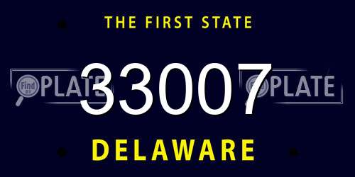 33007 Delaware License Plate