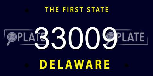 33009 Delaware License Plate