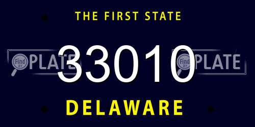 33010 Delaware License Plate