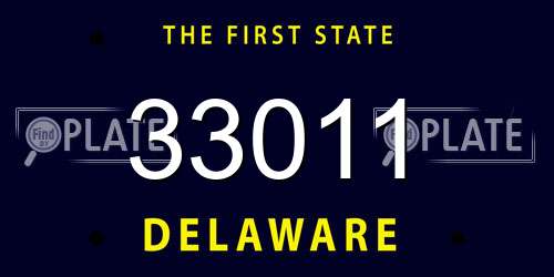 33011 Delaware License Plate