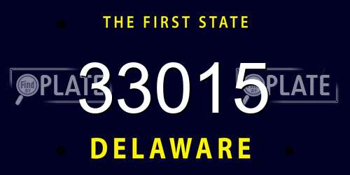 33015 Delaware License Plate