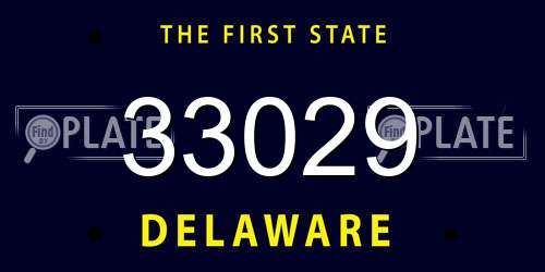 33029 Delaware License Plate