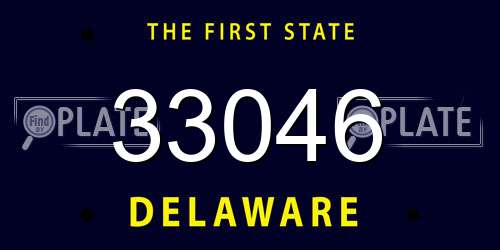 33046 Delaware License Plate