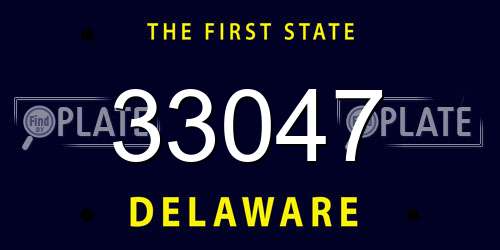 33047 Delaware License Plate