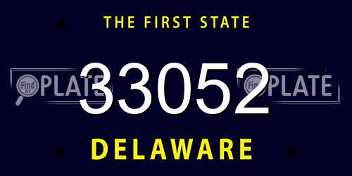 33052 Delaware License Plate