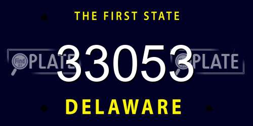 33053 Delaware License Plate