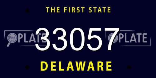 33057 Delaware License Plate