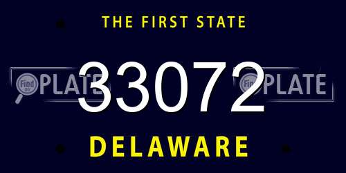 33072 Delaware License Plate