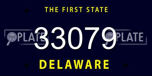 33079 Delaware License Plate