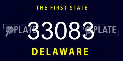 33083 Delaware License Plate