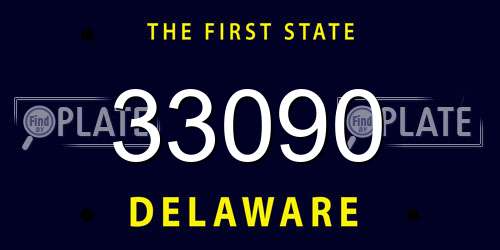 33090 Delaware License Plate