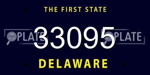 33095 Delaware License Plate