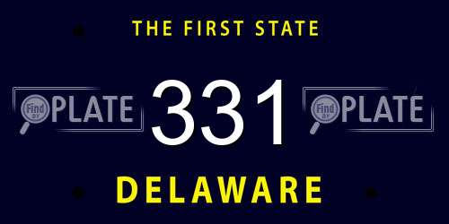 331 Delaware License Plate
