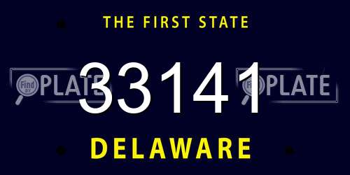 33141 Delaware License Plate