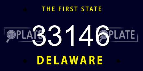 33146 Delaware License Plate