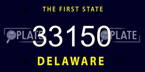 33150 Delaware License Plate