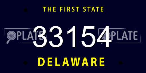 33154 Delaware License Plate