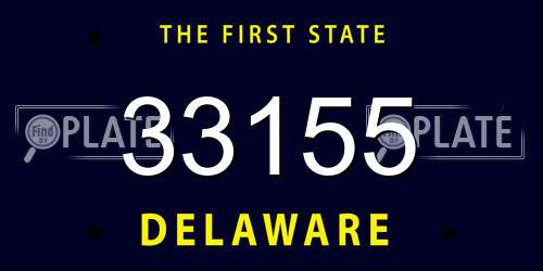 33155 Delaware License Plate