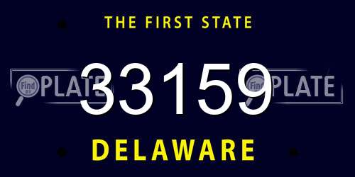 33159 Delaware License Plate