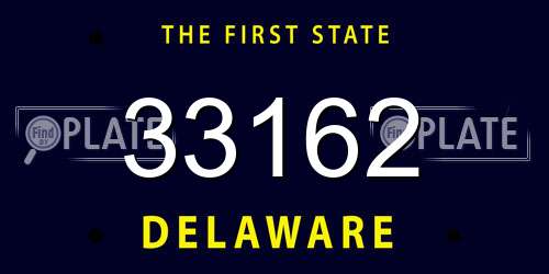33162 Delaware License Plate