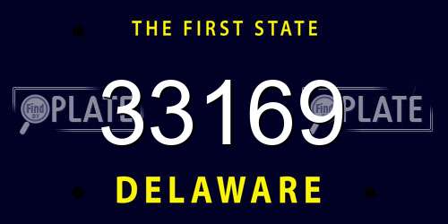 33169 Delaware License Plate