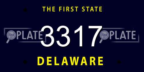 3317 Delaware License Plate