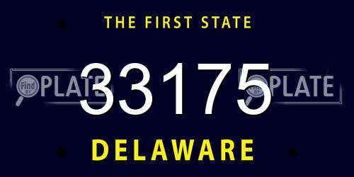 33175 Delaware License Plate