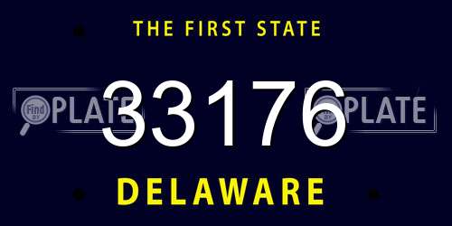 33176 Delaware License Plate