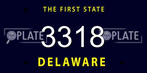 3318 Delaware License Plate