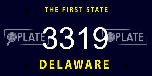 3319 Delaware License Plate