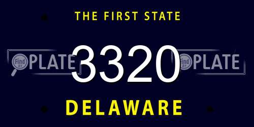 3320 Delaware License Plate