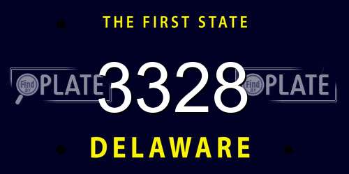 3328 Delaware License Plate