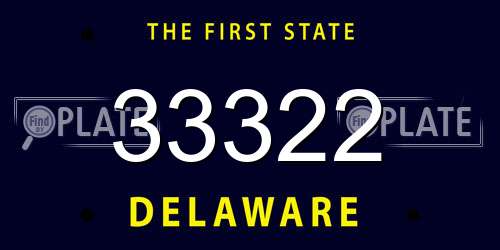 33322 Delaware License Plate