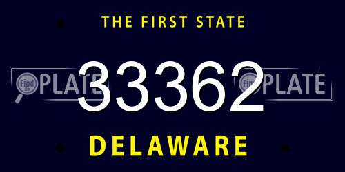 33362 Delaware License Plate