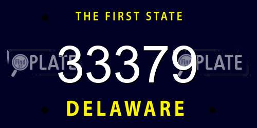 33379 Delaware License Plate