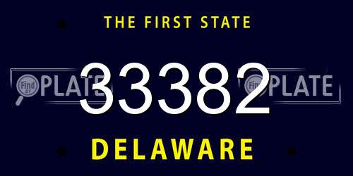 33382 Delaware License Plate
