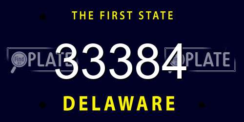 33384 Delaware License Plate