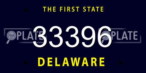 33396 Delaware License Plate