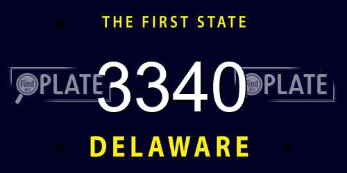 3340 Delaware License Plate