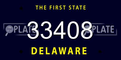 33408 Delaware License Plate