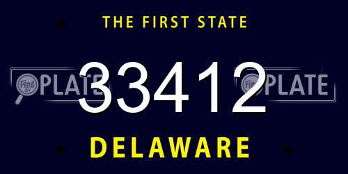 33412 Delaware License Plate