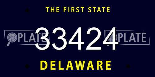 33424 Delaware License Plate