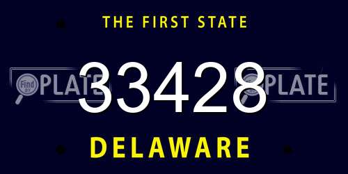 33428 Delaware License Plate