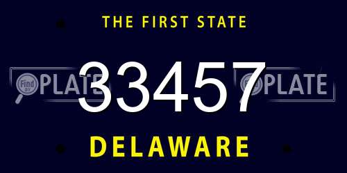 33457 Delaware License Plate