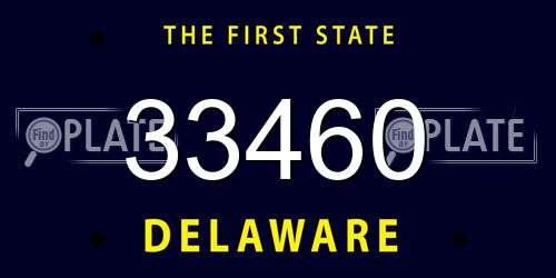 33460 Delaware License Plate