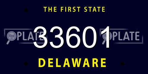 33601 Delaware License Plate