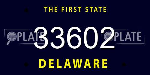 33602 Delaware License Plate