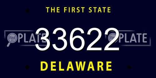 33622 Delaware License Plate
