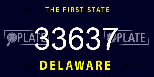 33637 Delaware License Plate