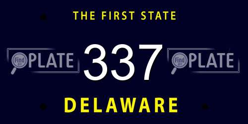 337 Delaware License Plate